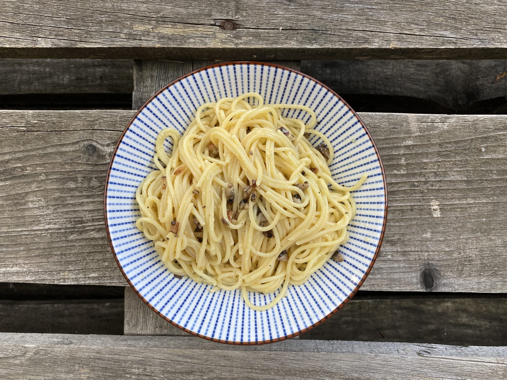 Veggie Spaghetti alla carbonara Champions chez KimJoëlle